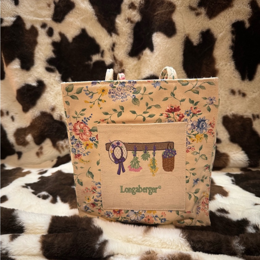 Longaberger Floral Tote Bag
